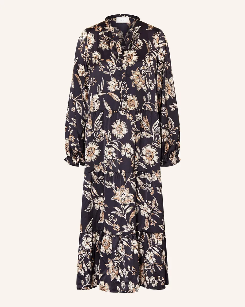 Neo Noir Satinkleid Layli schwarz Dunkelblau