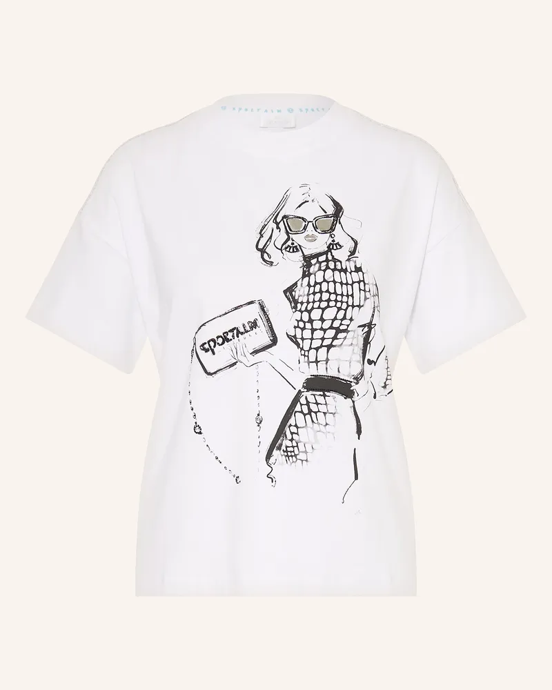 Sportalm T-Shirt mit Schmucksteinen Weiss