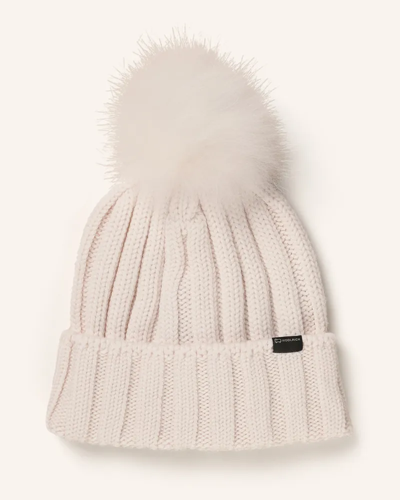 Woolrich Mütze weiss Creme