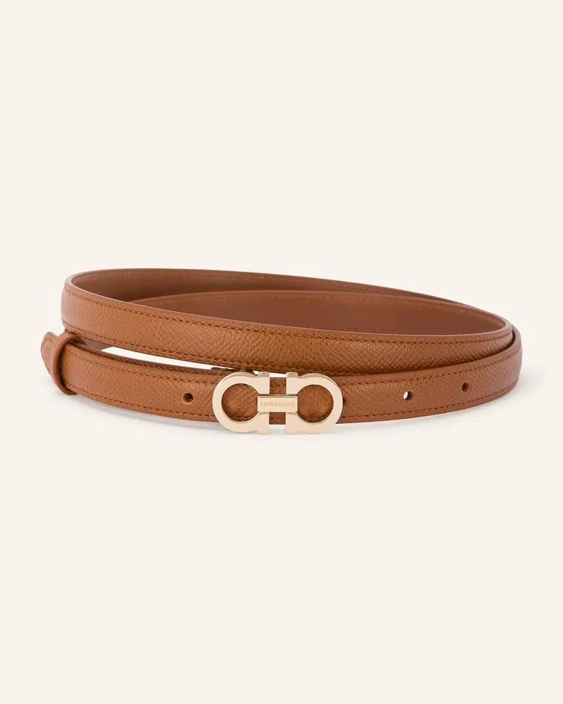 Ferragamo Ledergürtel braun Braun