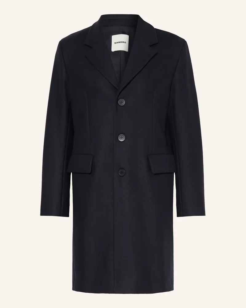Sandro Wollmantel blau Dunkelblau