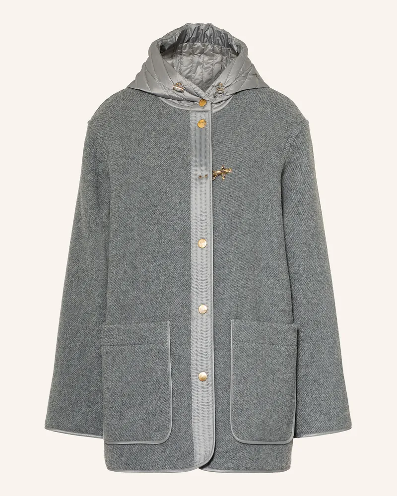 Fay Jacke Im Materialmix grau Grau