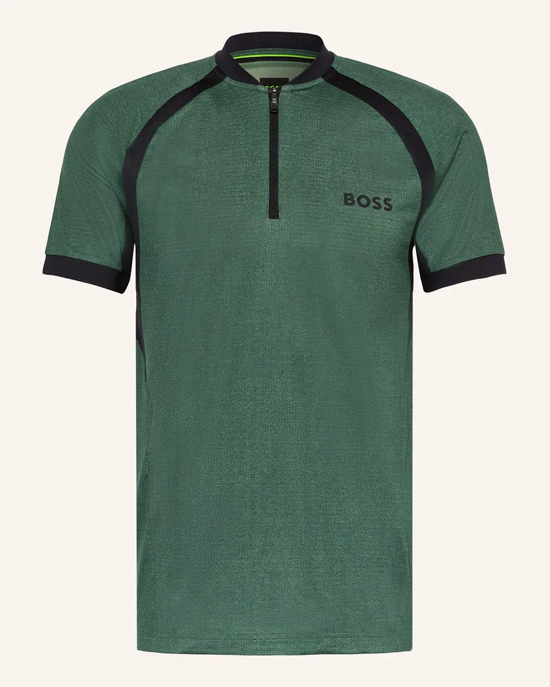 HUGO BOSS Funktions-Poloshirt Matchball braun Dunkelgrün