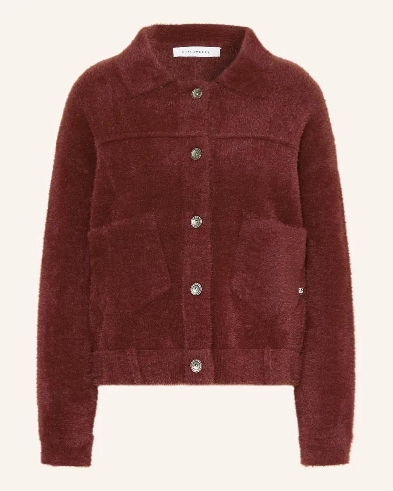 RINO & PELLE Strickjacke Bubbly rot Dunkelrot