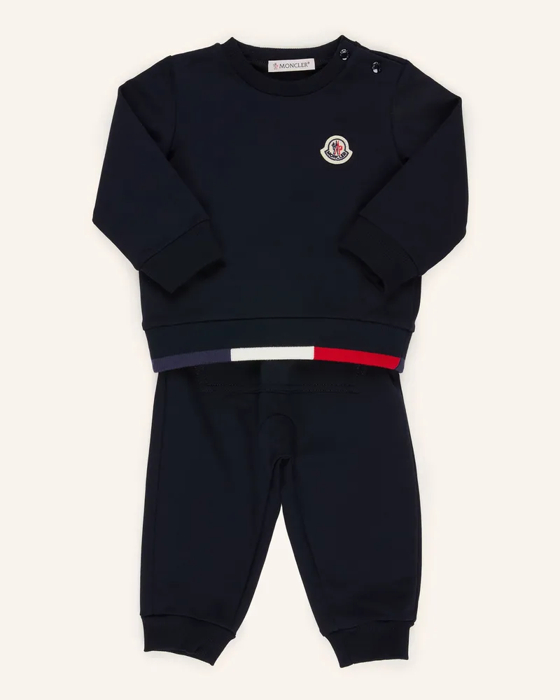 Moncler Set: Sweatshirt Und Sweatpants blau Dunkelblau