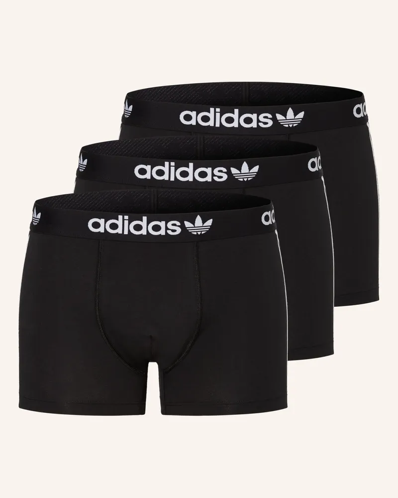 adidas 3er-Pack Boxershorts COMFORT FLEX COTTON 3-STRIPES Schwarz