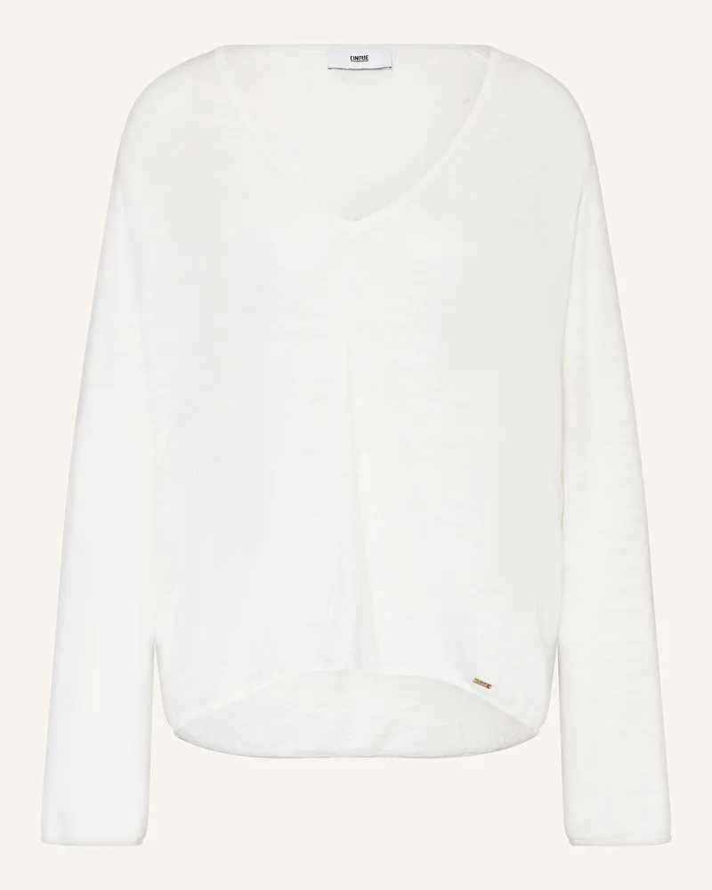 cinque Pullover CIMAORI mit Leinen Weiss