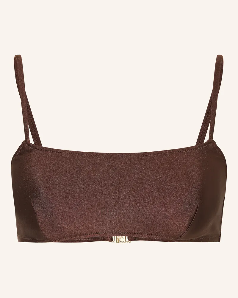 Mrs & HUGS Bustier-Bikini-Top Dunkelbraun