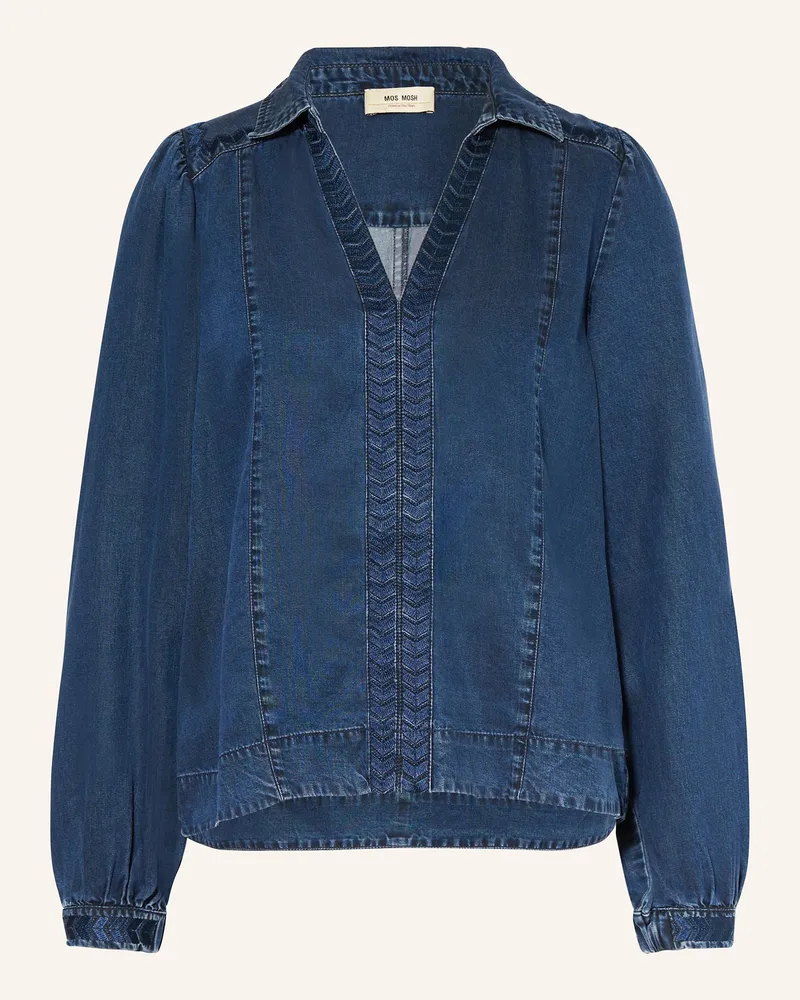 Mos Mosh Jeansbluse MMFOZI TENLY Dunkelblau