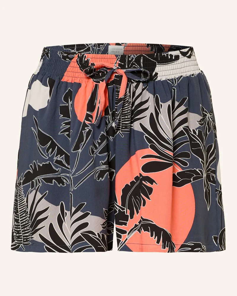 Schiesser Schlafshorts Mix+Relax blau Blaugrau