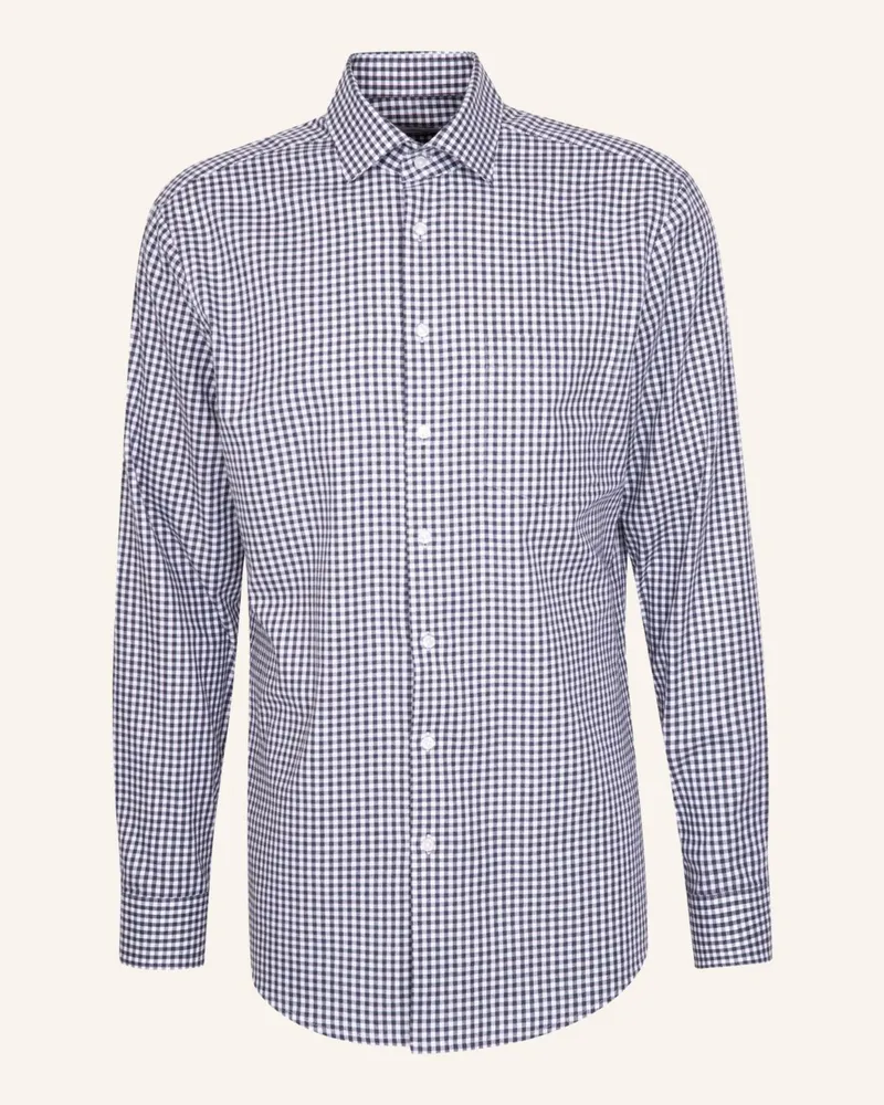 Seidensticker Flanellhemd Regular Fit Dunkelblau