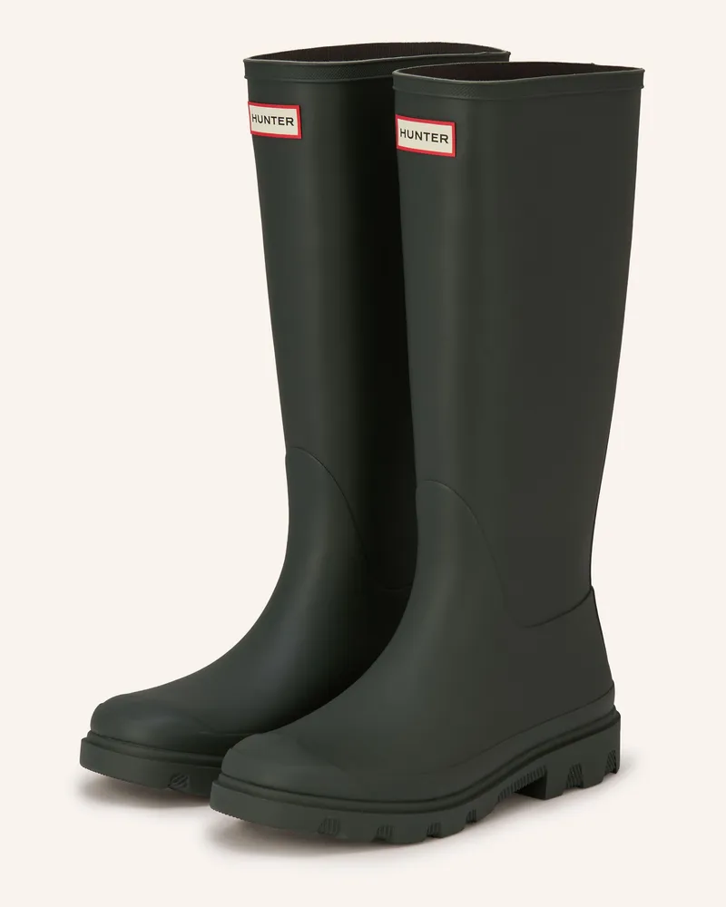 Hunter Gummistiefel Downpour Tall gruen Dunkelgrün