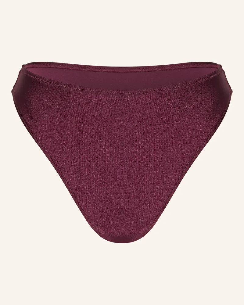 Mrs & HUGS High-Waist-Bikini-Hose Dunkelrot