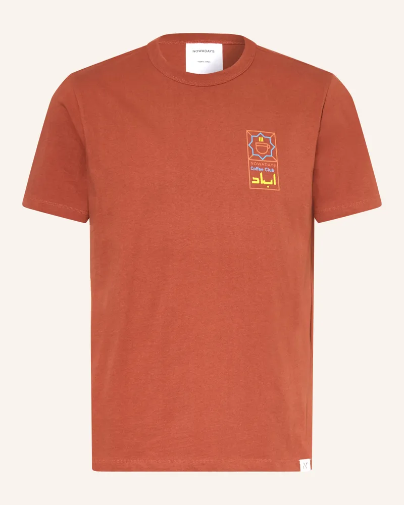 Nowadays T-Shirt rot Dunkelorange