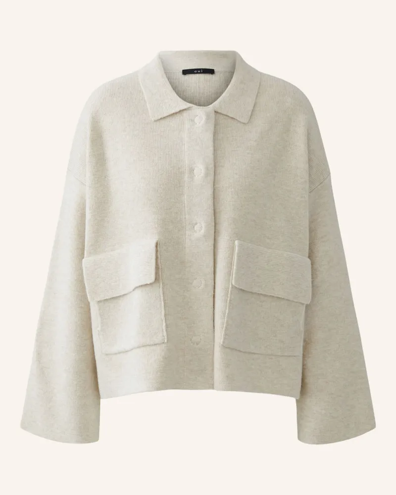 Oui  Strickjacke Beige