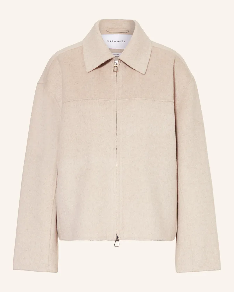 Mrs & HUGS Kastenjacke Creme