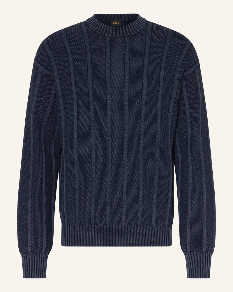 HUGO BOSS Pullover Kaktus blau Dunkelblau