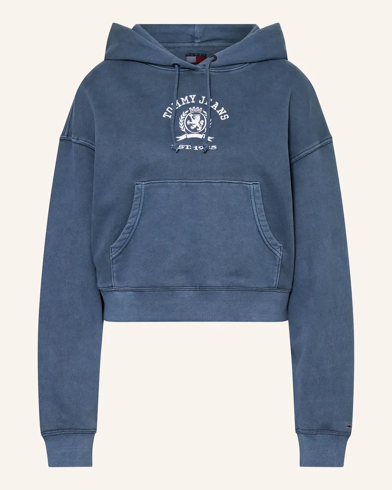 Tommy Hilfiger Cropped-Hoodie Blau