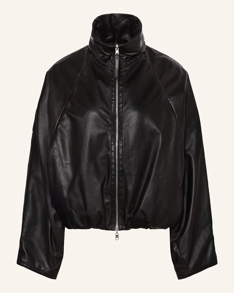 UTZON Leder-Blouson JACKE JUSA Schwarz