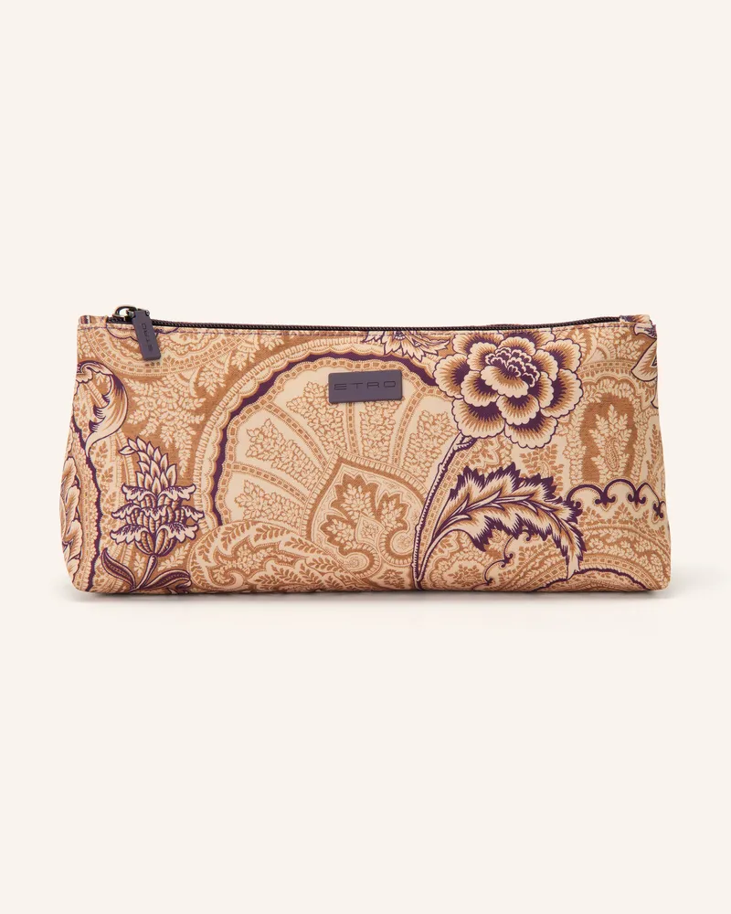 Etro Kosmetiktasche beige Braun