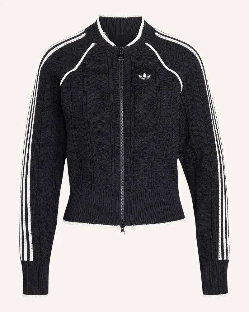 adidas Strickjacke Sst Mit Abnehmbarer Kapuze schwarz Schwarz