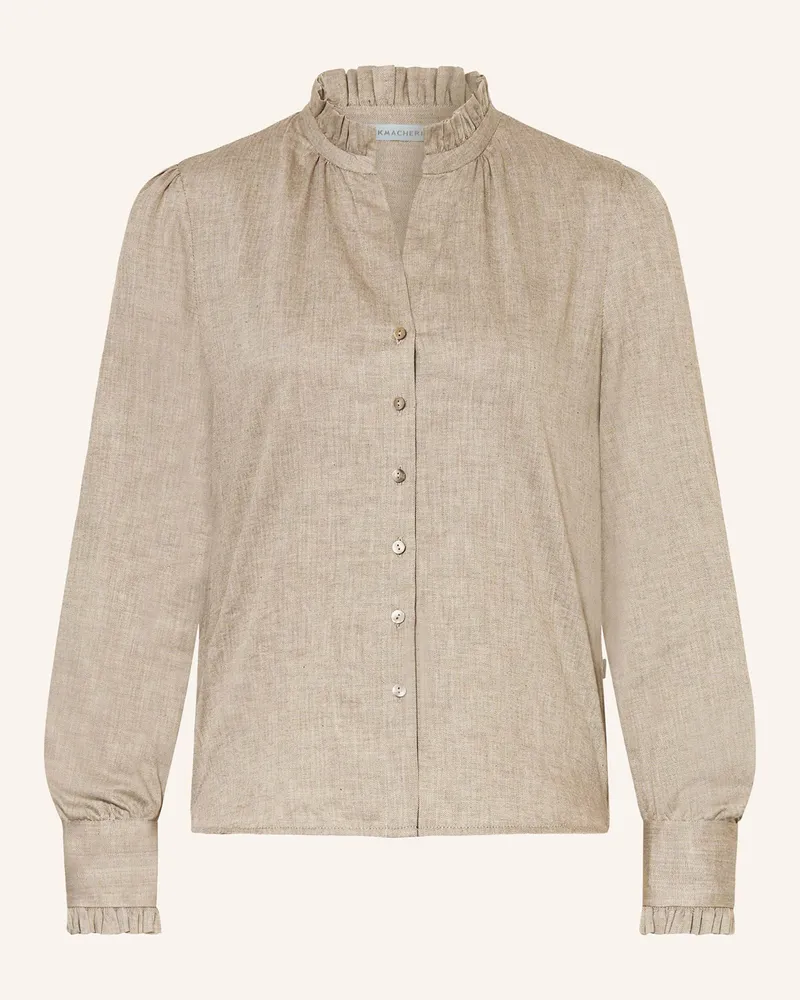 Die Rockmacherin Trachtenbluse Susanna braun Braun