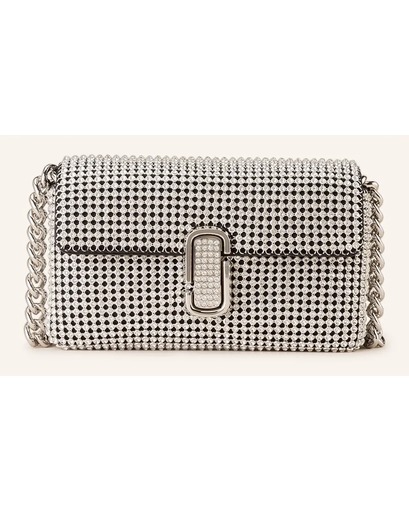 Marc Jacobs Handtasche THE J MARC MINI mit Schmucksteinen Silber