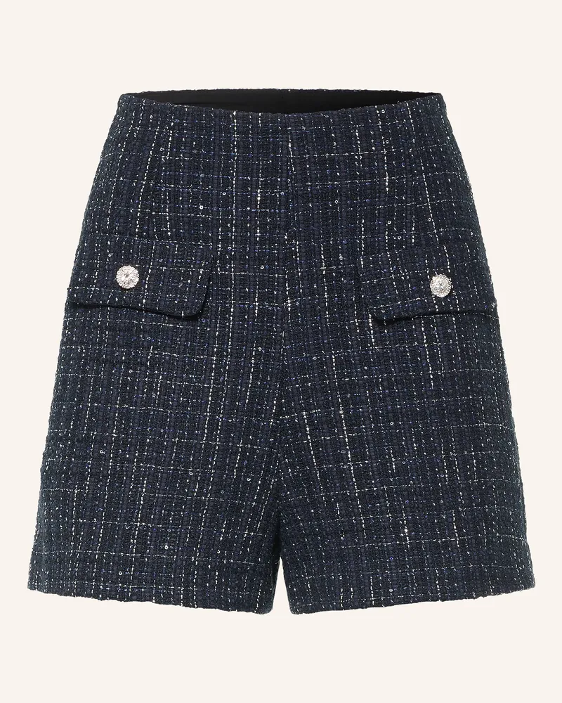 Sandro Bouclé-Shorts Mit Glitzergarn Und Pailletten blau Dunkelblau