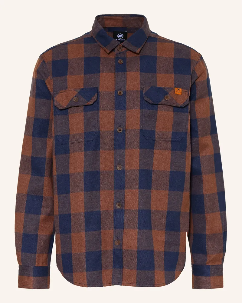 Mammut Outdoor-Hemd Tamaro blau Braun