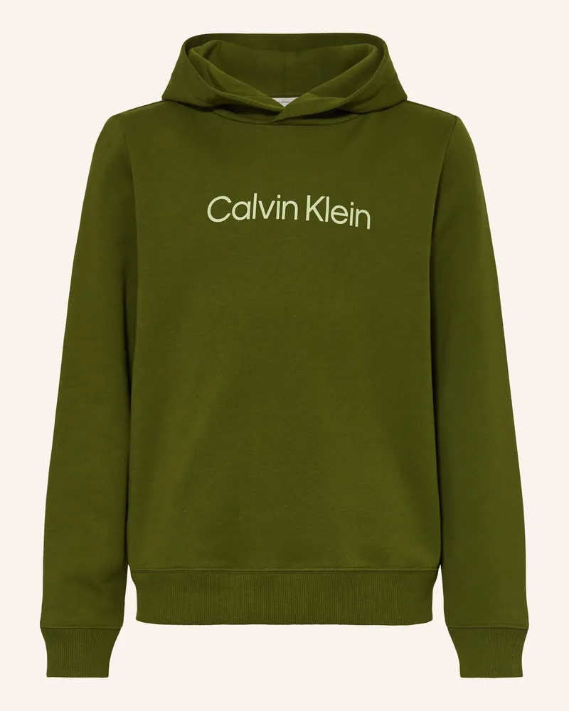 Calvin Klein Hoodie LOGO REG Oliv