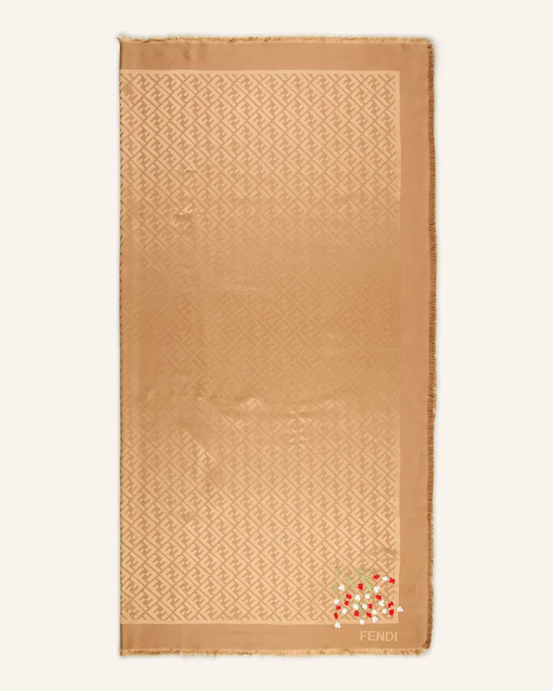 Fendi Tuch Mit Seide beige Cognac