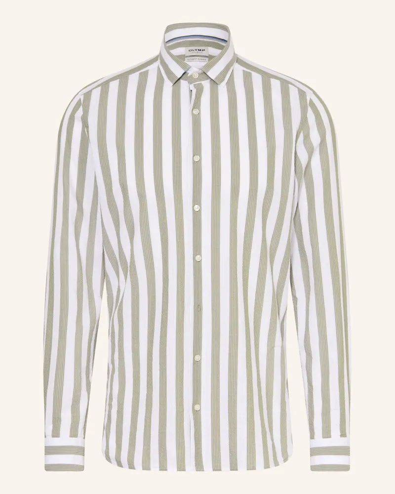 Olymp Hemd Level Five Body Fit Mit Stehkragen gruen Oliv