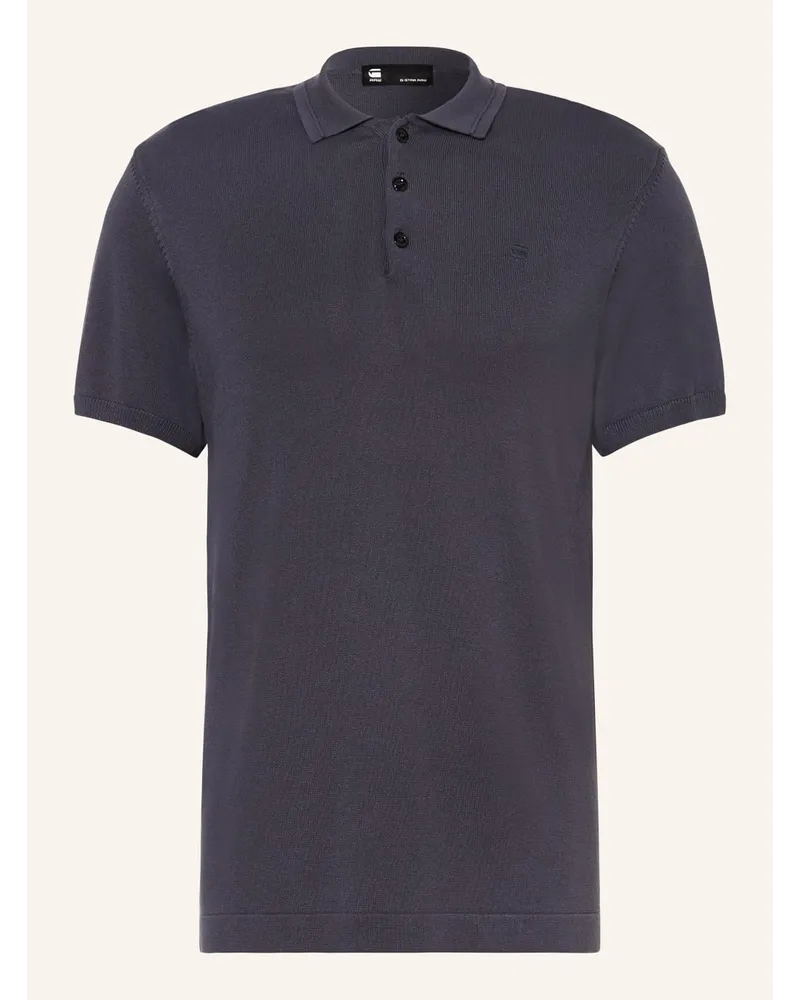 G-STAR RAW Strick-Poloshirt Blau