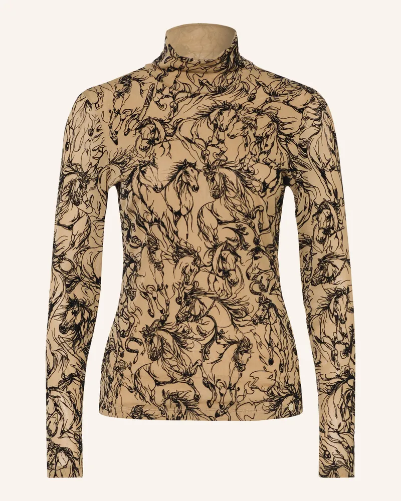 Marc Cain Longsleeve Aus Mesh braun 620