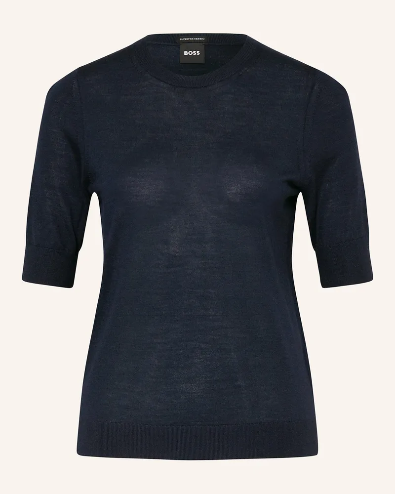 HUGO BOSS Strickshirt FARBELLA Dunkelblau