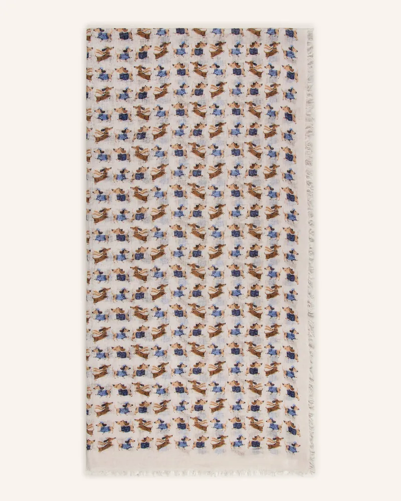 hemisphere Schal blau Creme