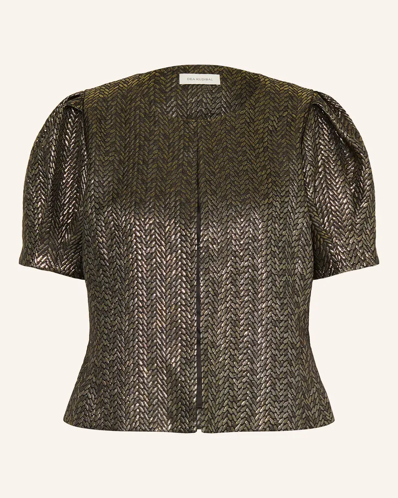 Kudibal Kastenjacke Olettadea Mit Glitzergarn gold Schwarz