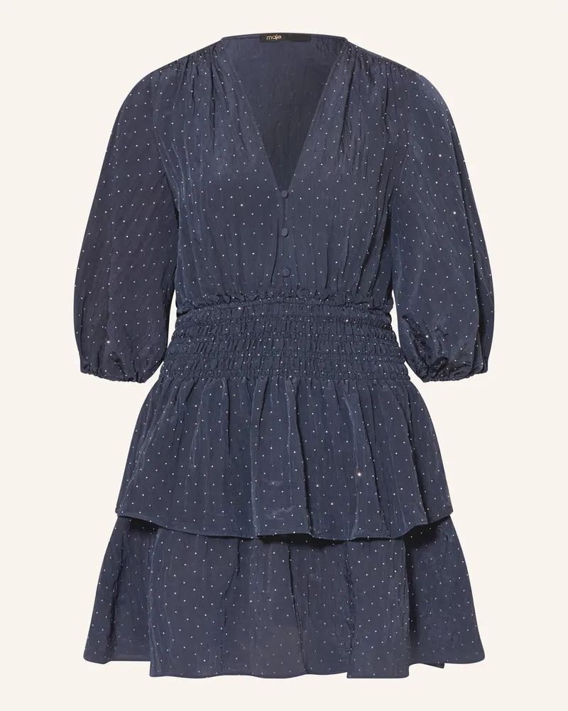 Maje Kleid Mit Schmucksteinen blau Dunkelblau