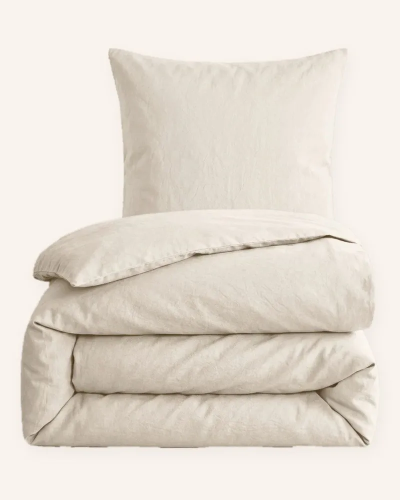 ROYFORT Bettwäsche-Set Perkal weiss Creme