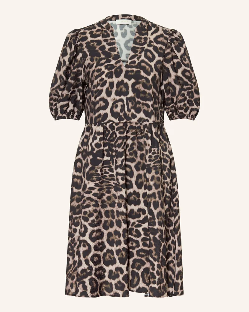 CATNOIR Kleid Mit 3/4-Arm schwarz Braun