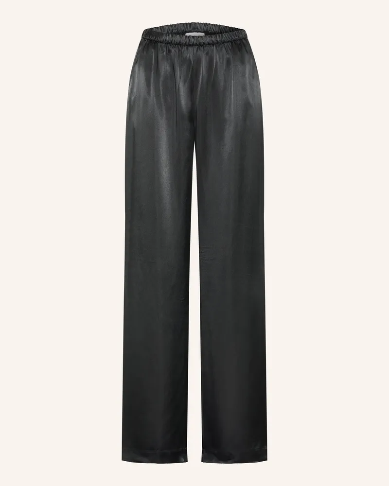 COMMA Satinhose schwarz Dunkelblau