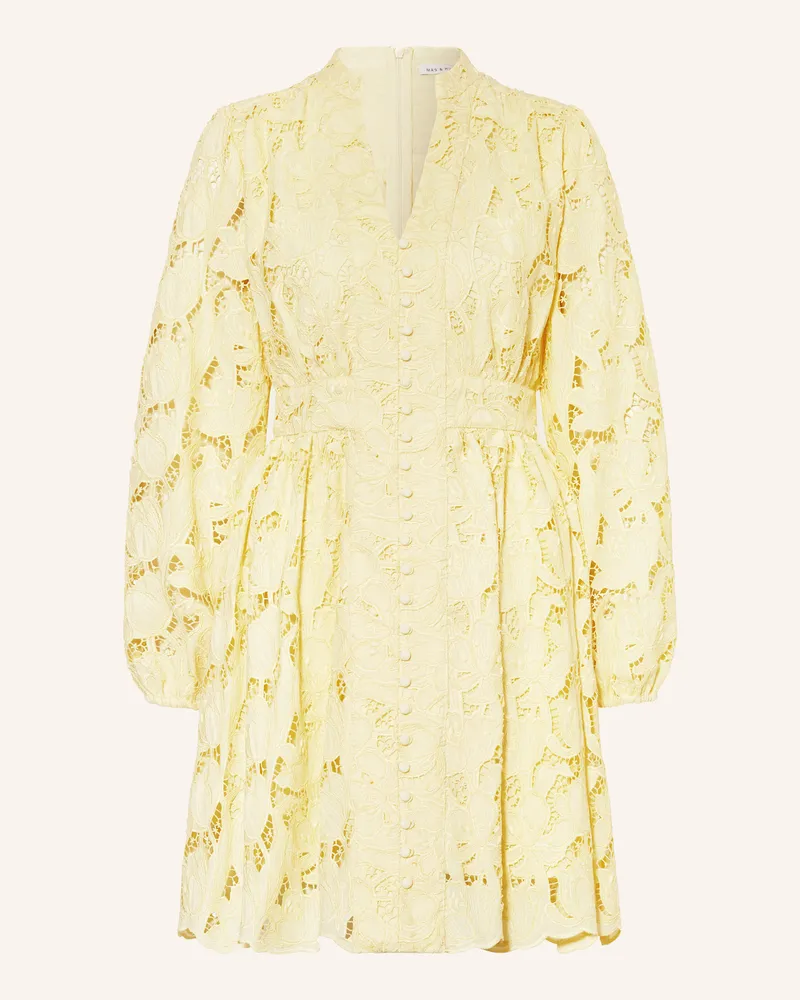 Mrs & HUGS Spitzenkleid gelb Gelb
