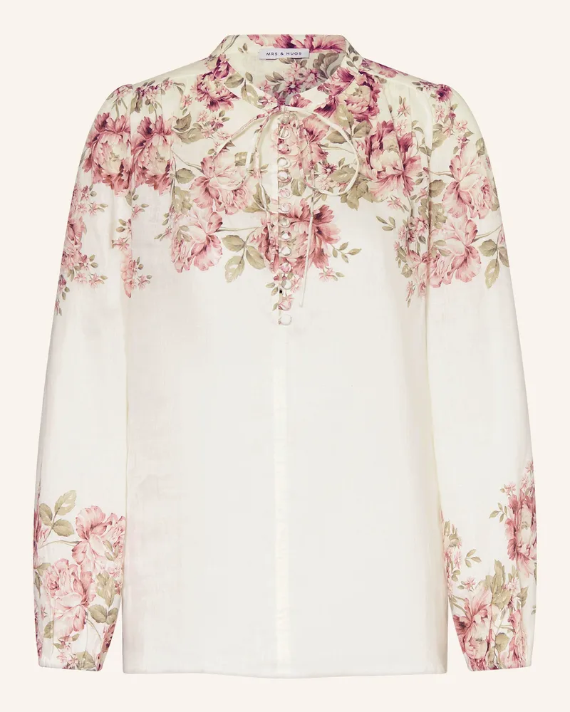 Mrs & HUGS Blusenshirt aus Leinen Weiss