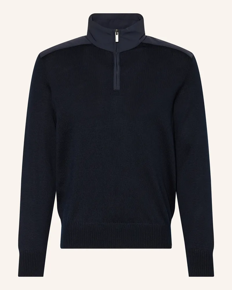 Paul & Shark Troyer im Materialmix Dunkelblau