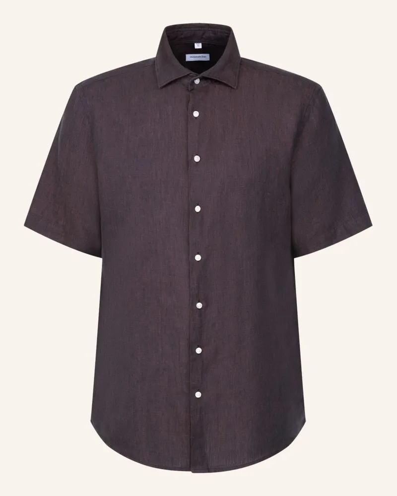 Seidensticker Business Hemd Regular Fit Braun