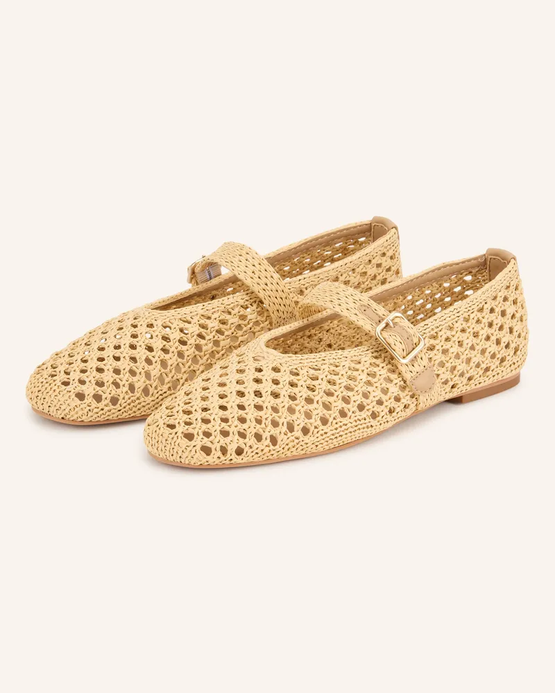 Inuovo Mary-Jane-Ballerinas beige Hellbraun