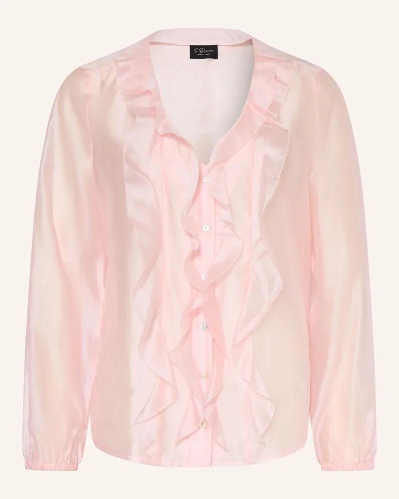 S.Oliver Bluse Mit Volants rosa Hellrosa