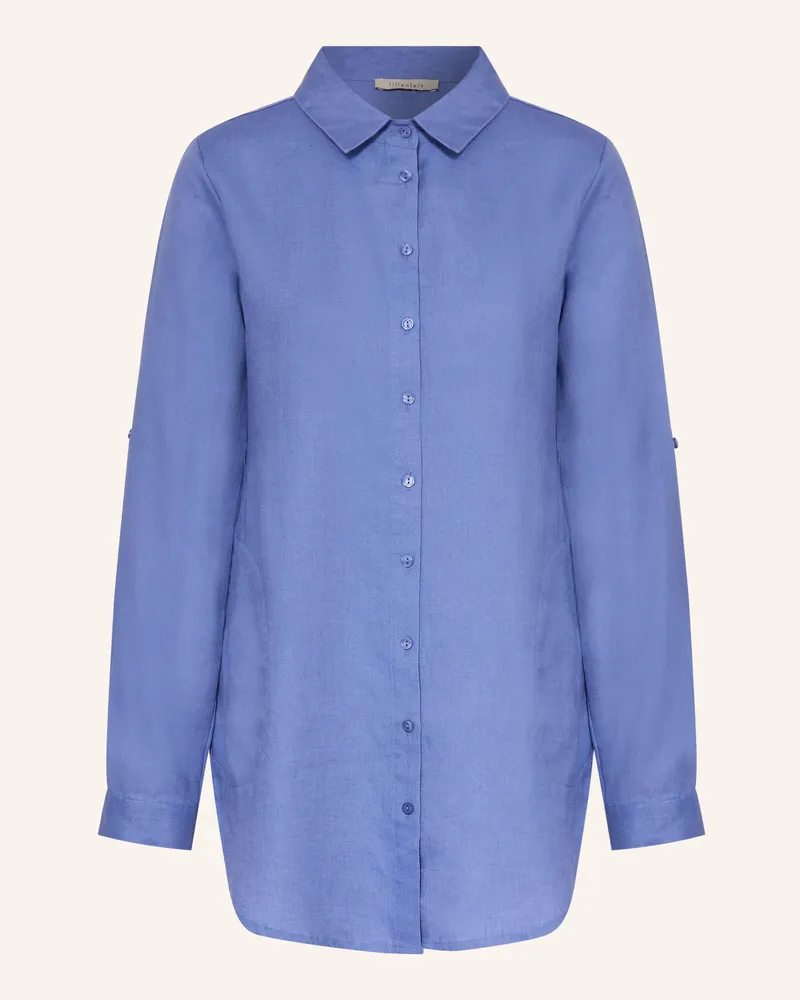 lilienfels Hemdbluse Aus Leinen blau Blau