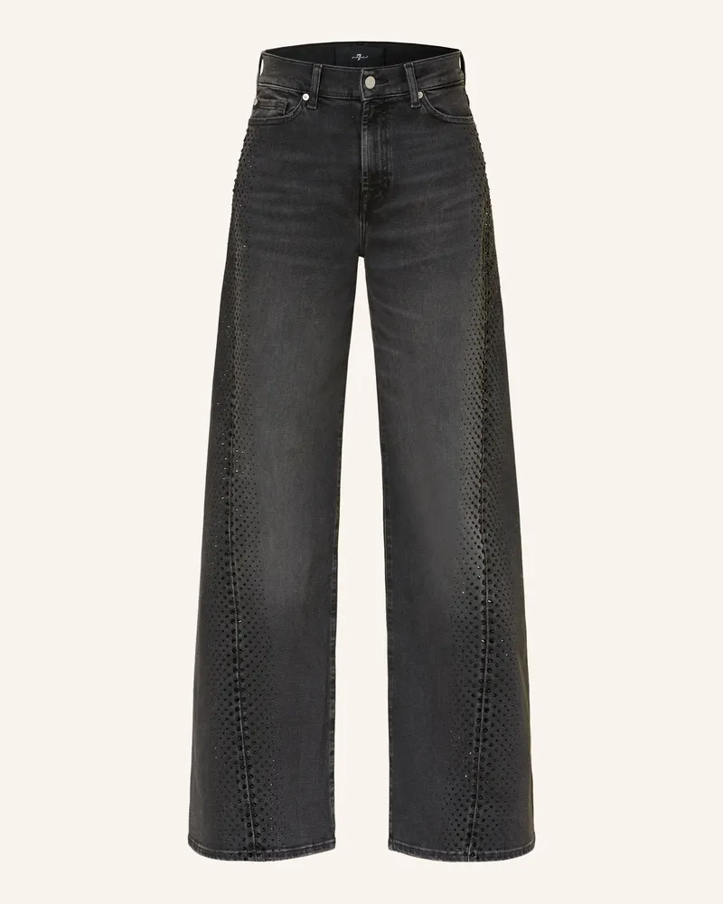 7 for all mankind Wide Leg Jeans Twisted Lotta Mit Schmucksteinen schwarz 1nu