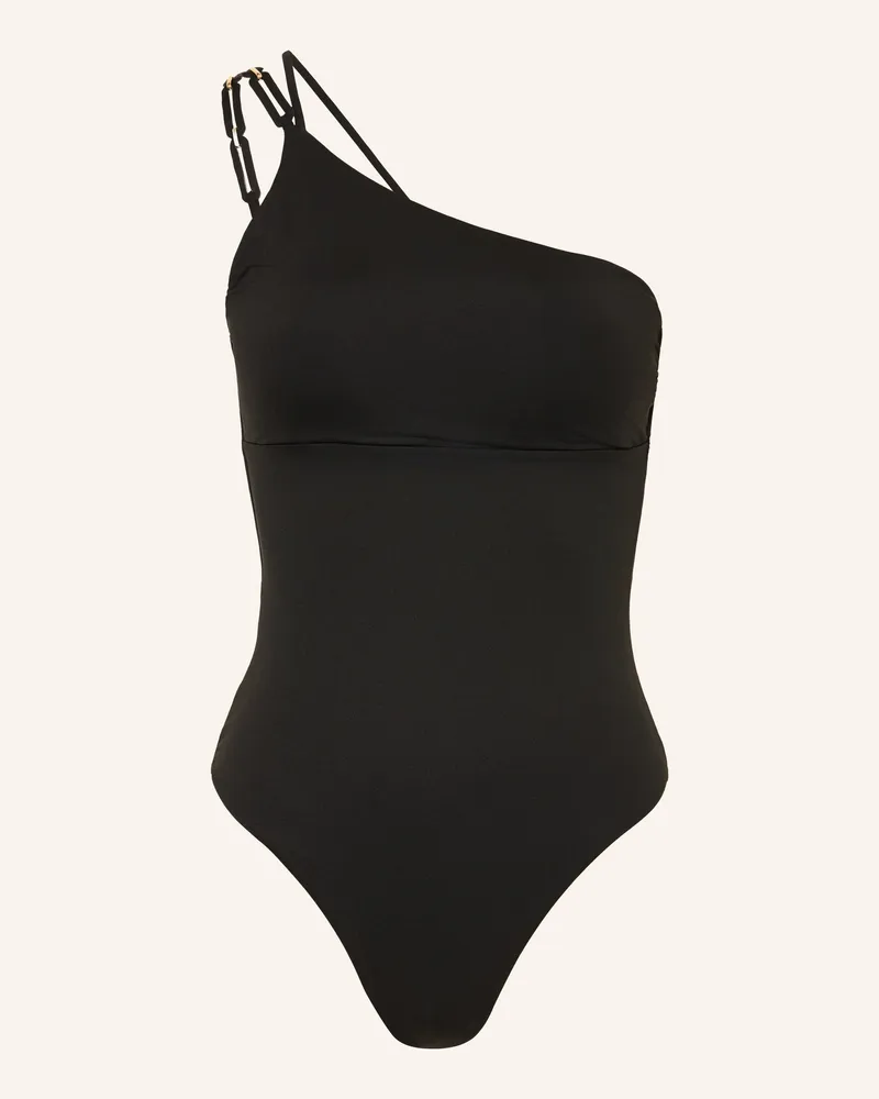 Max Mara One-Shoulder-Badeanzug Bchcappa schwarz Schwarz